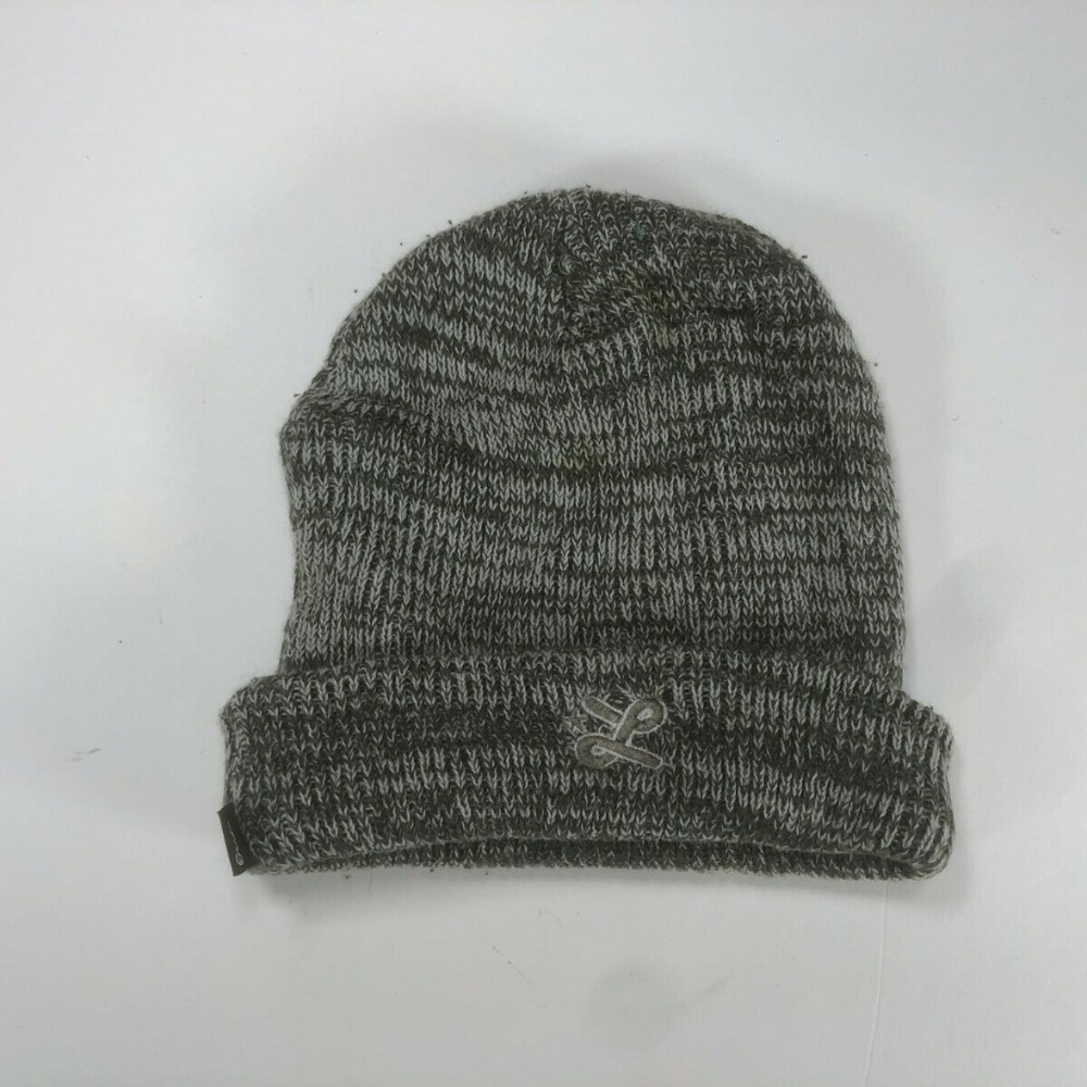 LNG Unisex Gray & White Beanie Outdoors Winter